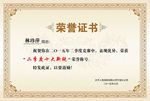 二季度十大新锐证书