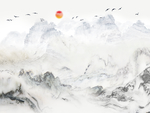 大理石纹山水