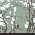 玉兰花矢量  硅藻泥雕刻图案