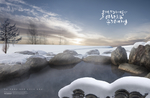 冬季 雪景 户外 温泉