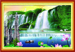 山水瀑布