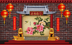 中国风背景墙