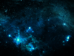 蓝色星空 星云