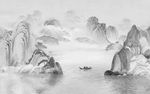 中式新意境山水画 TIF分层