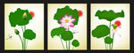 装饰画荷花蜻蜓图