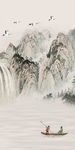 古风玄关国画山水 TIF分层
