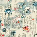 方巾 丝巾 女装图案 数码印花