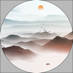 圆形山水
