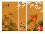 中国画荷花
