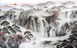 高档 山水极品画 TIF分层