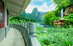 走道流水背景墙
