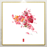 水墨白梅花
