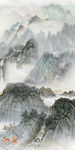 高清 中式山水玄关 TIF分层