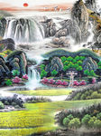 玄关 国画山水