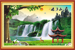 山水瀑布