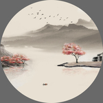 禅意水墨山水画