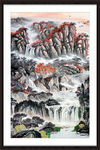 竖幅山水画