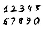 毛笔阿拉伯数字