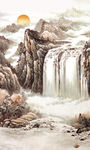 意境山水玄关画 TIF分层