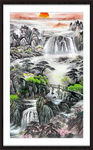 竖幅山水画