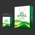 绿色手提袋 手提袋设计 手提袋