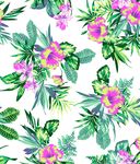 数码印花红花绿叶