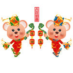 高清矢量鼠年形象门头贴