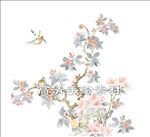 高清手绘花卉背景墙