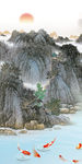 群山新玄关山水画 TIF分层