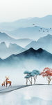 高档 中国风玄关画 TIF分层