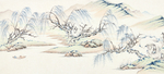 工笔画装饰画中国风无框画咏柳春