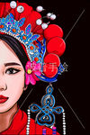 手绘美女 国潮风