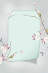 创意卷起信纸 小清新花朵海报