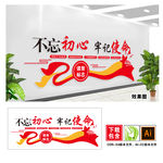 不忘初心牢记使命文化墙图片