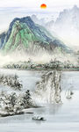 极品山水玄关画 TIF分层画