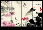 水墨画荷花