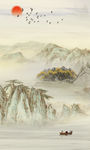 精美禅意山水画 TIF分层