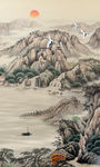 高档中式山水画 TIF分层