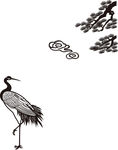 鹤 丹顶鹤矢量图