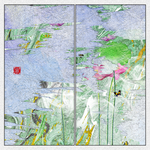 荷花壁画