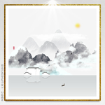 线条纹理饰画