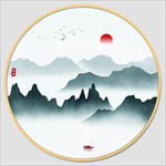 圆形水墨