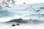蓝色装饰背景墙