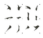 笔画 毛笔画 笔锋 矢量毛笔
