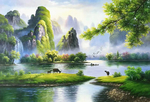 田园山水风景画