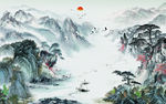 意境中国风山水画 TIF分层