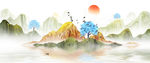 山水背景