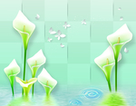 欧式方格底3D背景