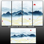 水墨山