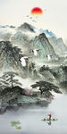 国画风景玄关山水 tif分层